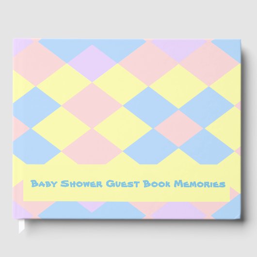 Pastel Spring Kleur Argyle Gastenboek (Voorkant)