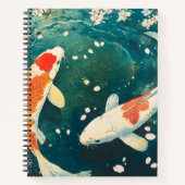 Pastel Spring Koi Blossom Notitieboek (Voorkant)
