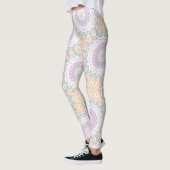 Pastel Spring Mandala Patroon in zachte symmetrie Leggings (Links)