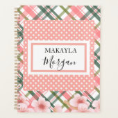 Pastel Spring Plaid Gepersonaliseerde Planner (Voorkant)