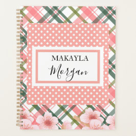 Pastel Spring Plaid Gepersonaliseerde Planner