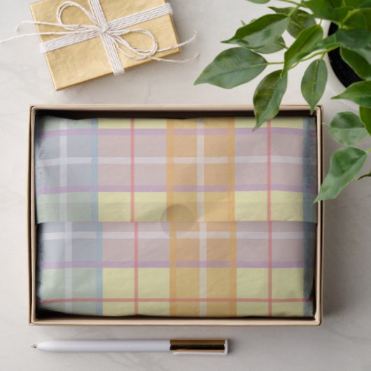 Pastel Spring Plaid  Tissuepapier (Geschenk)