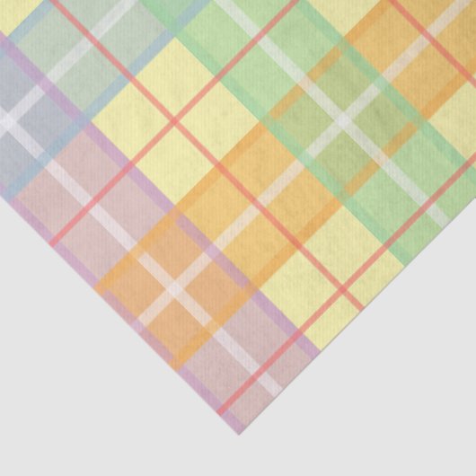 Pastel Spring Plaid  Tissuepapier (Detail)