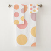 Pastel Spring Polka-Stippen Bath Towels Bad Handdoek (Insitu)