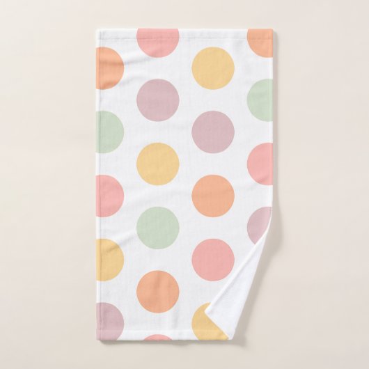 Pastel Spring Polka-Stippen Bath Towels Bad Handdoek (Handdoek)