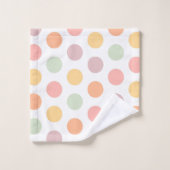 Pastel Spring Polka-Stippen Bath Towels Bad Handdoek (Wasdoekje)