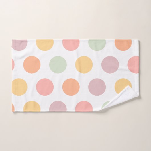 Pastel Spring Polka-Stippen Bath Towels Bad Handdoek (Handdoek)