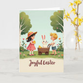 Pastel Spring Scene Card Kaart (Gele Bloem)