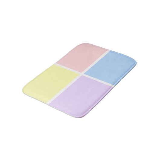Pastel Spring Squares Badmat (Gekanteld)