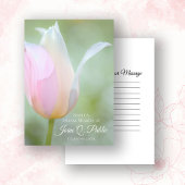 Pastel Spring Tulip Flower Share a Memory Funeral Notitiekaartje