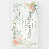 Pastel Spring Waterverf Flowers Spandoek (Verticaal)