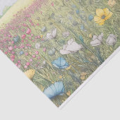 Pastel Spring Wildflower Meadow Decoupage Tissuepapier (Detail)