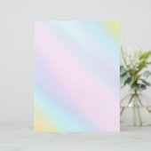 Pastel Springtime Bleke Light Waterverf Wash Briefhoofd (Staand voorkant)