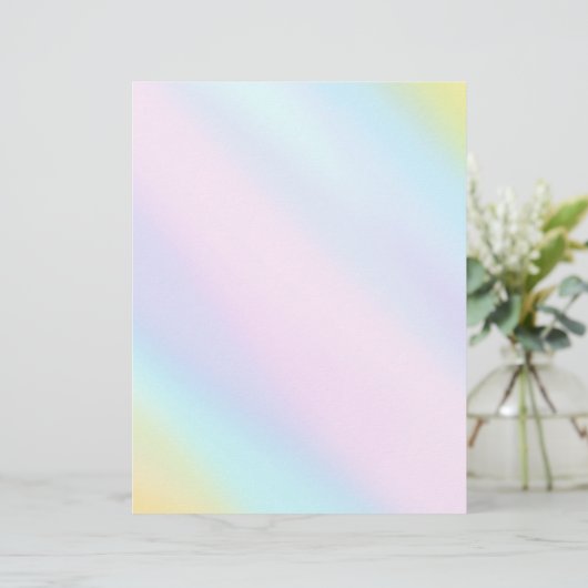 Pastel Springtime Bleke Light Waterverf Wash Briefhoofd (Staand voorkant)