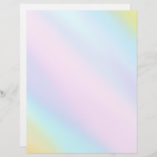 Pastel Springtime Bleke Light Waterverf Wash Briefhoofd (Voorkant / Achterkant)