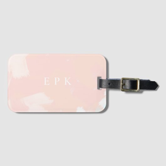 Pastel Springtime Monogram Bagagelabel (Voorkant (horizontaal))