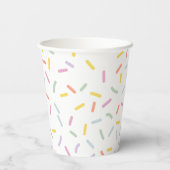Pastel Sprinkels Verjaardag Papieren Bekers (Achterkant)