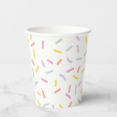 Pastel Sprinkels Verjaardag Papieren Bekers (Voorkant)
