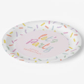 Pastel Sprinkels Verjaardag Papieren Bordje (Gekanteld)