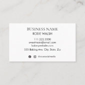 Pastel Sprinkle Dounut Sweet Treat Sjabloon Visitekaartje (Achterkant)