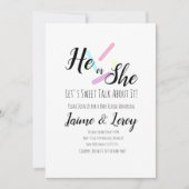 Pastel Sprinkles Gender onthullen Hij of zij Kaart (Voorkant)