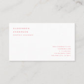 Pastel Sprinkles Licht Roze Visitekaartje (Achterkant)