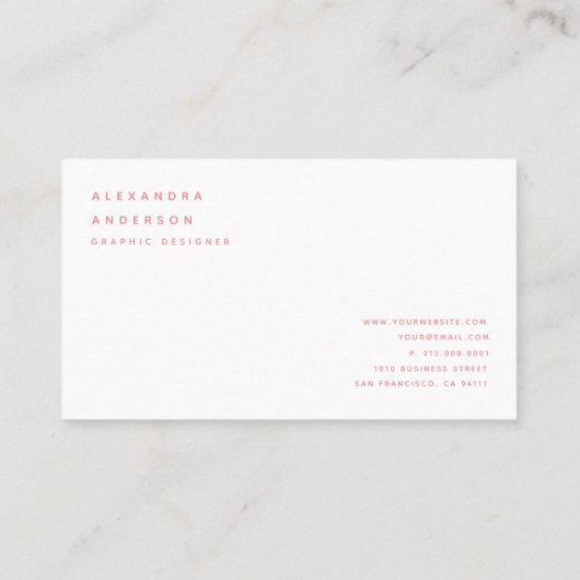 Pastel Sprinkles Licht Roze Visitekaartje (Achterkant)