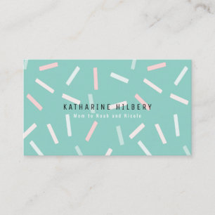 Pastel Sprinkles Mint Green Mommy Visitekaartje