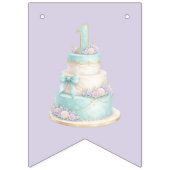 Pastel Sprookje Eerste Verjaardag Wimpel Banner (Tweede vlag)