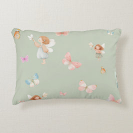 Pastel Sprookjesachtig Motief Cute Vlinder Babykam Accent Kussen