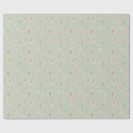 Pastel Sprookjesachtig Motief Cute Vlinder Babykam Cadeaupapier