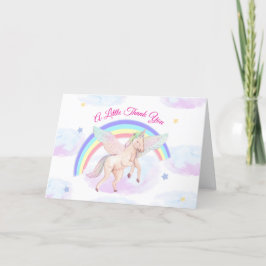 Pastel Sprookjesachtige Eenhoorn Star Rainbow Baby Bedankkaart
