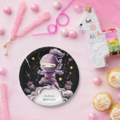 Pastel Spy Ninja Verjaardag Papieren Bordje (Feest)