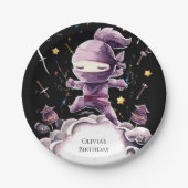 Pastel Spy Ninja Verjaardag Papieren Bordje (Voorkant)