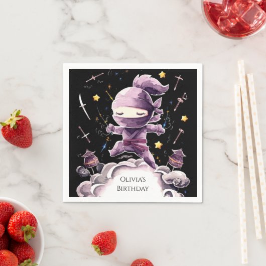 Pastel Spy Ninja Verjaardag Servet (Insitu)