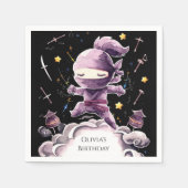 Pastel Spy Ninja Verjaardag Servet (Voorkant)