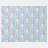 Pastel Squares Patroon Fleece Deken (Voorkant (Horizontaal))