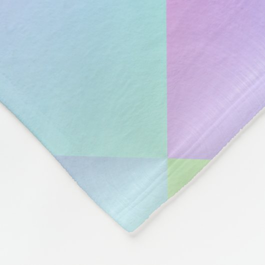 Pastel Squares Patroon Fleece Deken (Hoek)