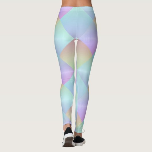 Pastel Squares Patroon Leggings (Achterkant)