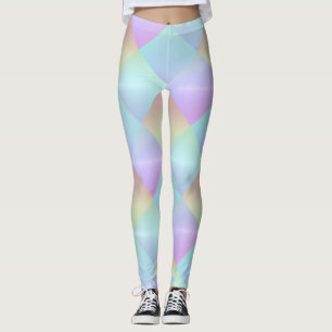 Pastel Squares Patroon Leggings