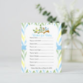 Pastel Squirrel Baby Boy Shower - Vernissen (Staand voorkant)