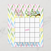 Pastel Squirrel Baby Girl Shower - Bingo (Voorkant / Achterkant)