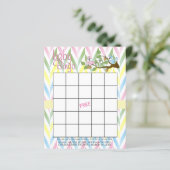 Pastel Squirrel Baby Girl Shower - Bingo (Staand voorkant)
