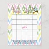 Pastel Squirrel Baby Girl Shower - Bingo (Voorkant)