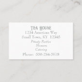 Pastel Stacked Teacups Visitekaartje (Achterkant)