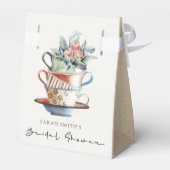 Pastel Stapelde bekertjes Floral Vrijgezellenfeest Bedankdoosjes (Achterkant)