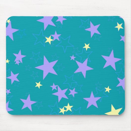 Pastel Star Mousepad Muismat (Voorkant)