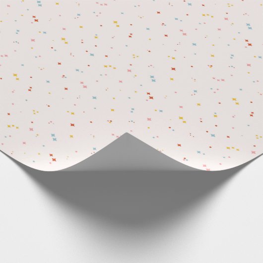 Pastel Star-patroon Cadeaupapier (Hoek)