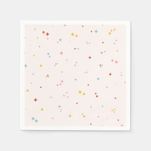 Pastel Star-patroon Servet (Voorkant)