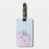 Pastel Starfish and Ocean Bagagelabel (Achterkant verticaal)